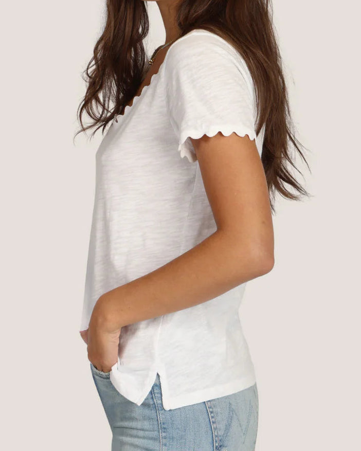 Dylan Ric-Rac Tee | White