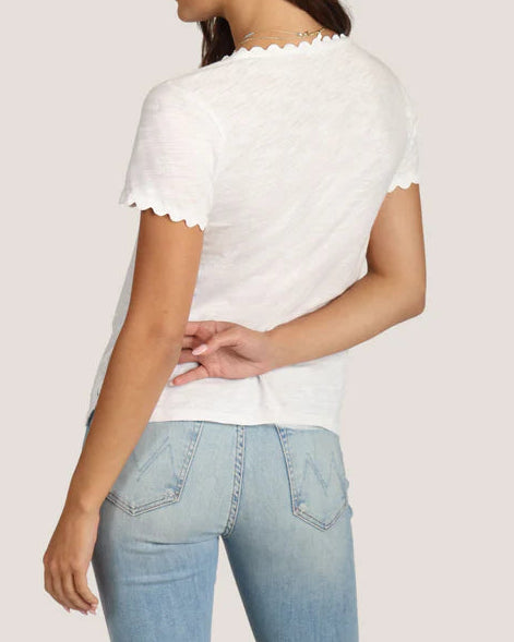 Dylan Ric-Rac Tee | White