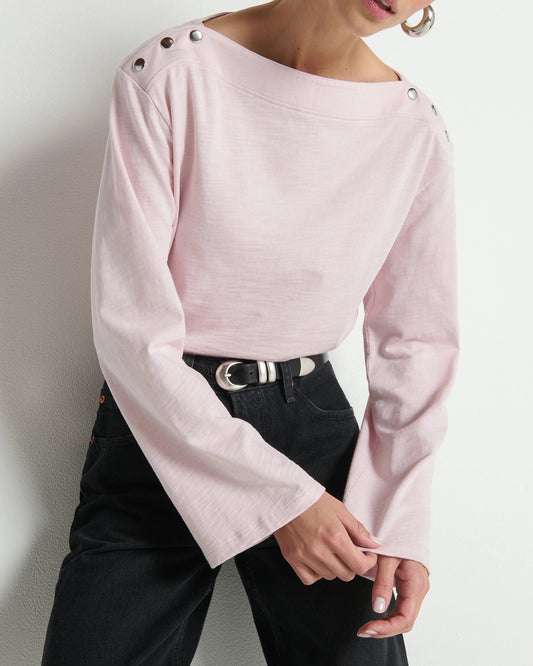 Nation Rochelle Boatneck Tee | Blush