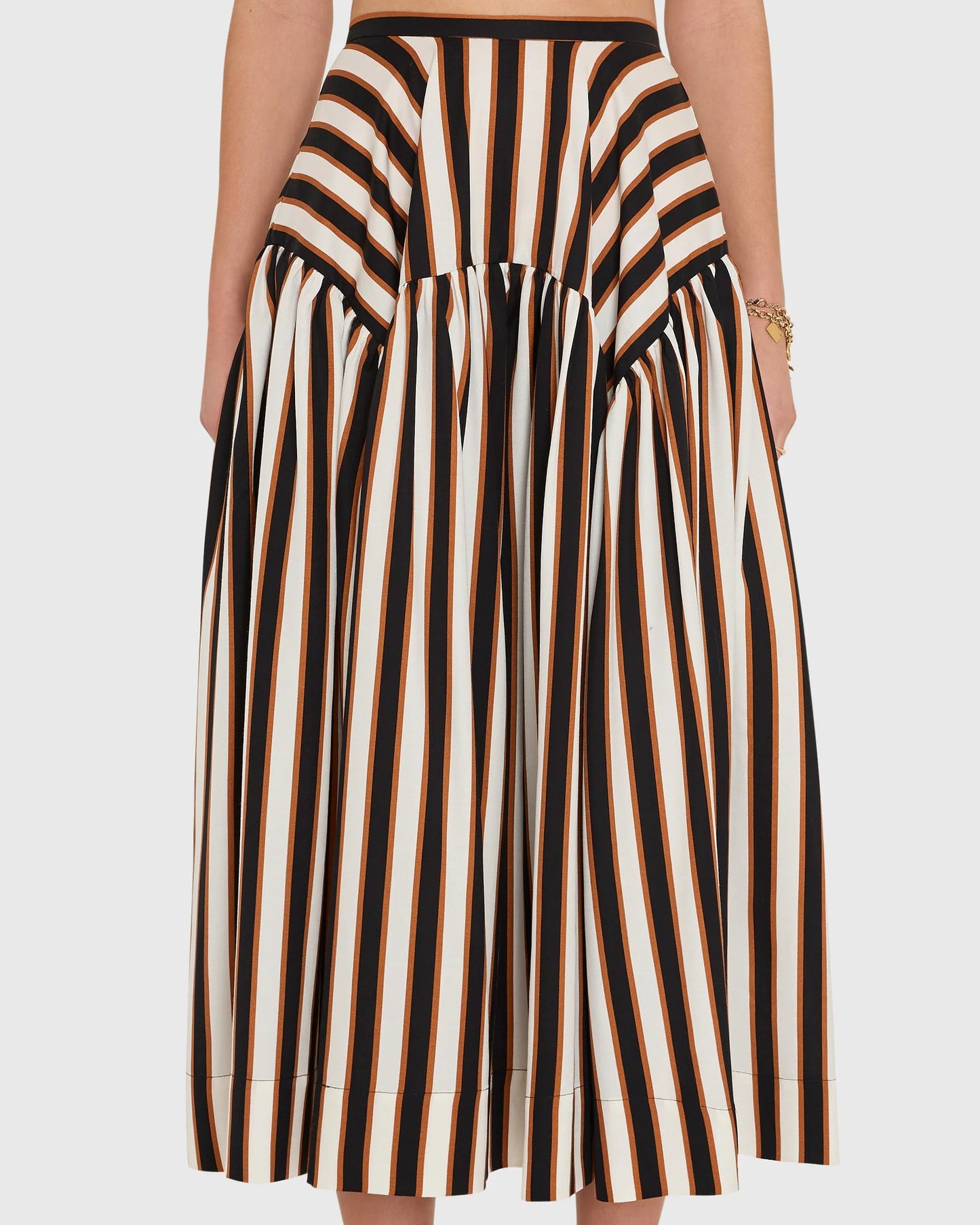Amanda Uprichard Spencer Midi Skirt | Ivory Combo