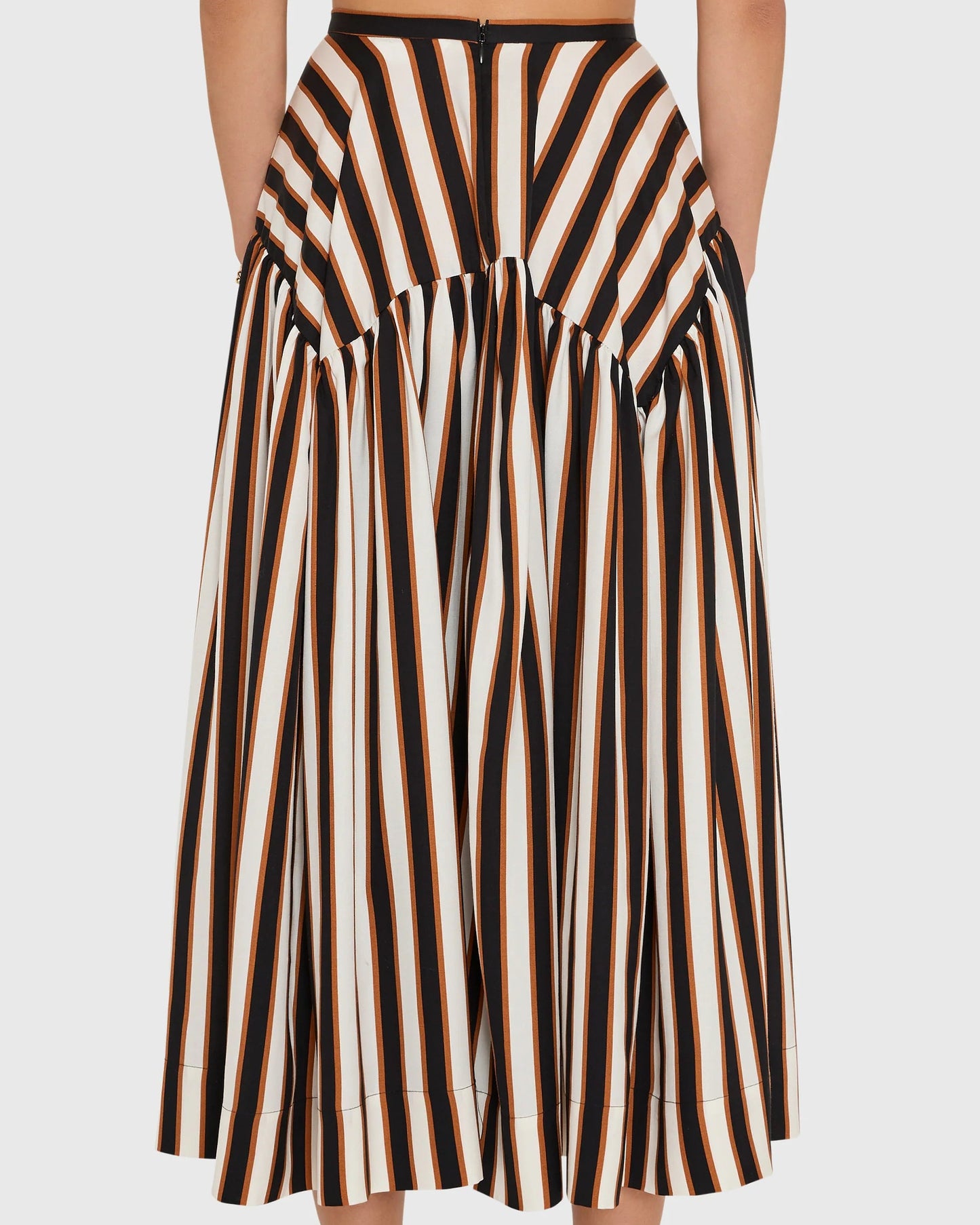 Amanda Uprichard Spencer Midi Skirt | Ivory Combo
