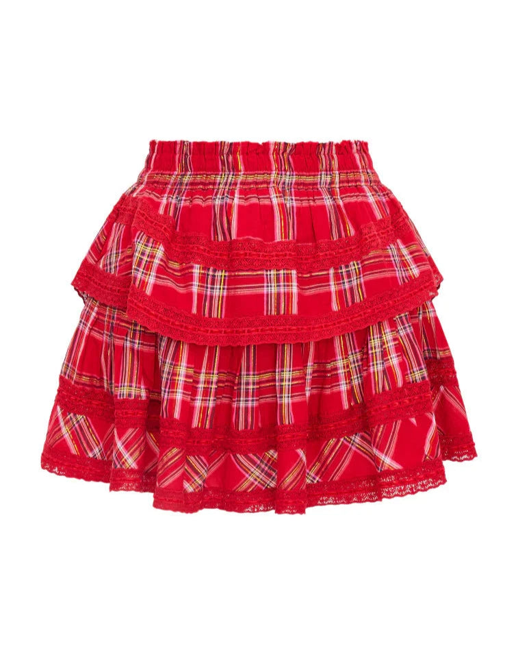 Love Shack Fancy Mini Tartan Skirt