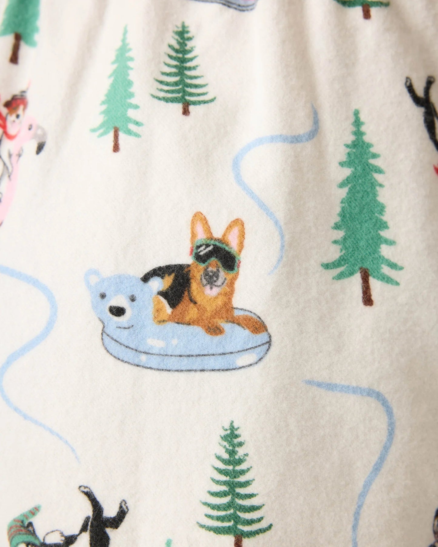 PJ Salvage Sleigh All Day Winter Print Flannel Shorts