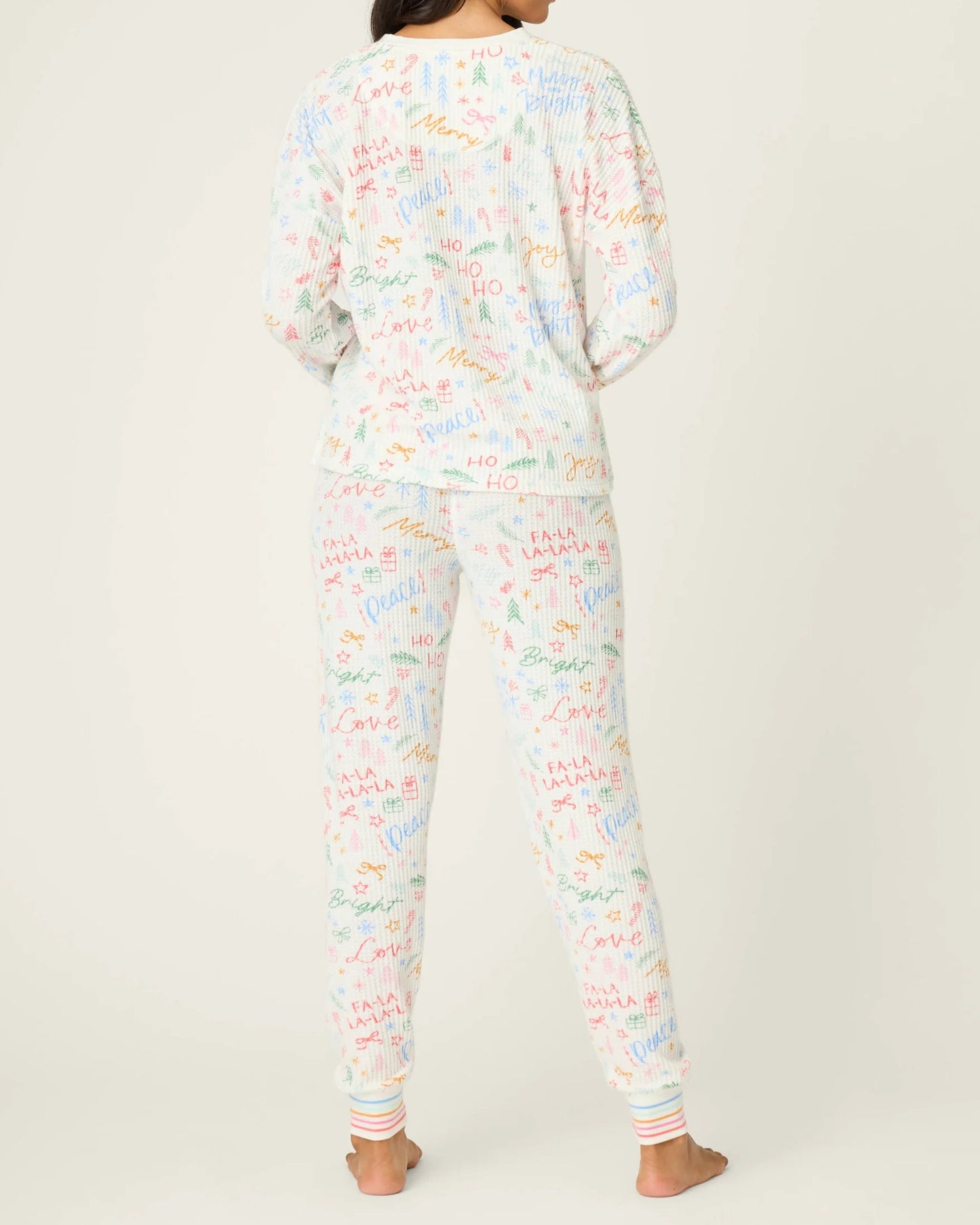 PJ Salvage Ski Jammies Classics Fa La La PJ Set | Ivory
