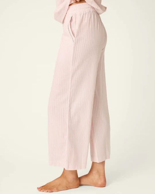 PJ Salvage On Cloud Nine Silver Rose Cropped Lounge Pants