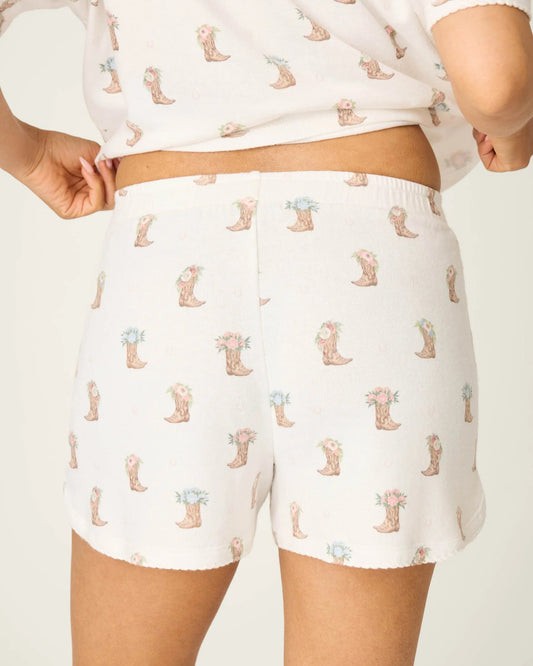 PJ Salvage Western Blooms Boot Bouquet Shorts