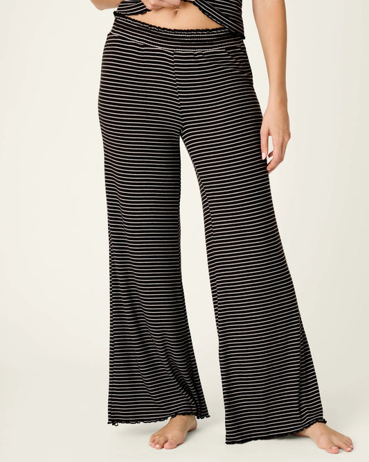 PJ Salvage Pretty Stripes Onyx Pointelle Pajama Pants