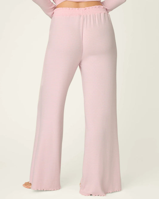 PJ Salvage Pretty Stripes Tender Pink Pointelle Pajama Pants