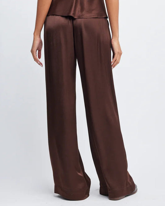 Self Contrast Caroline Pants | Espresso