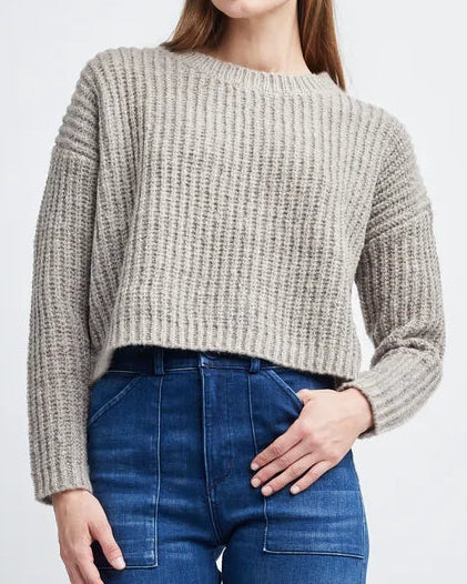 Self Contrast Darla Sweater | Coco Taupe