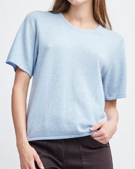 Self Contrast Brea Core Cashmere T-Shirt | Blue