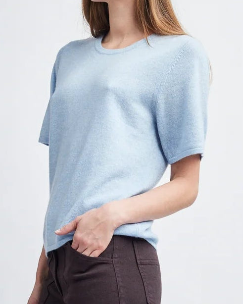 Self Contrast Brea Core Cashmere T-Shirt | Blue