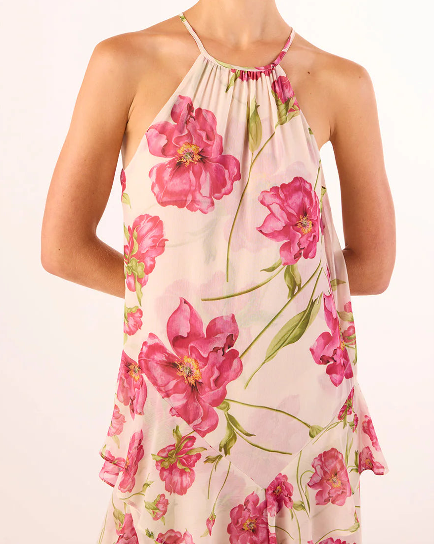 Misa Novah Dress | Fuchsia Blooms