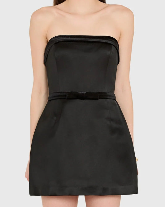 Amanda Uprichard Avalee Skort Romper | Black