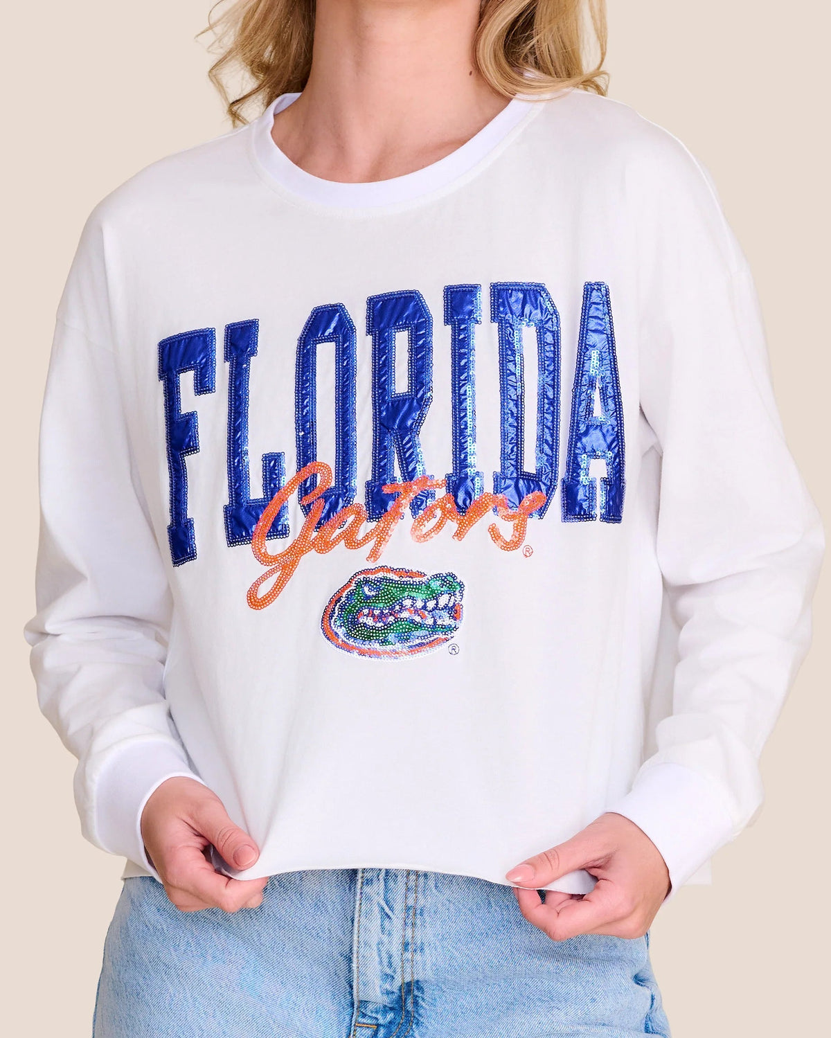 Stewart Simmons Snapback Sequin Long Sleeve Tee | Florida