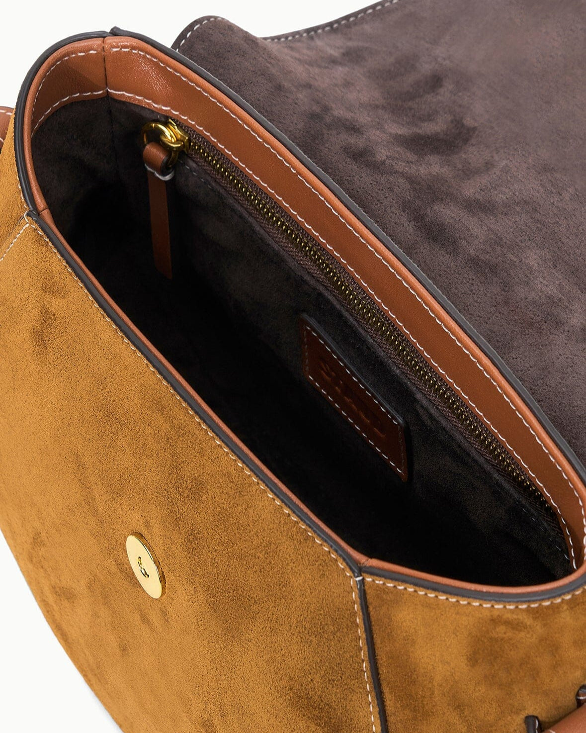 Staud Bella Saddle Bag | Tan Suede