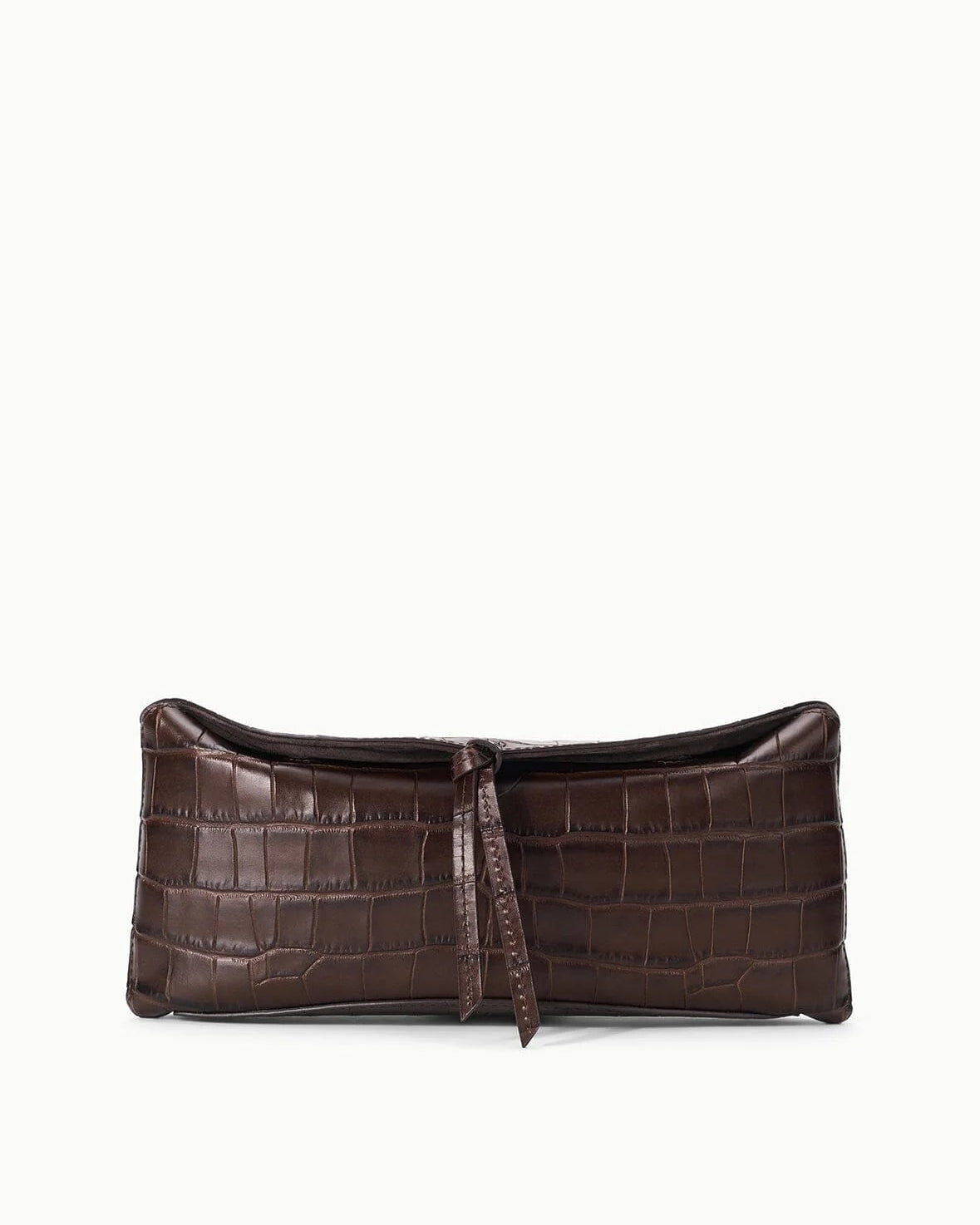 Staud Eve Clutch | Espresso Croco