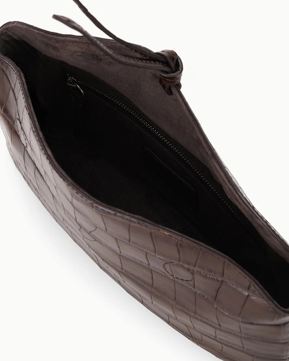 Staud Eve Clutch | Espresso Croco