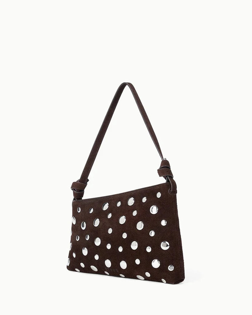 Staud Dani Mini Shoulder Bag | Espresso Studs