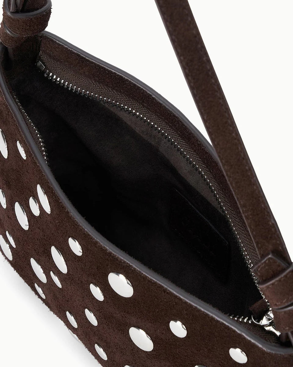 Staud Dani Mini Shoulder Bag | Espresso Studs