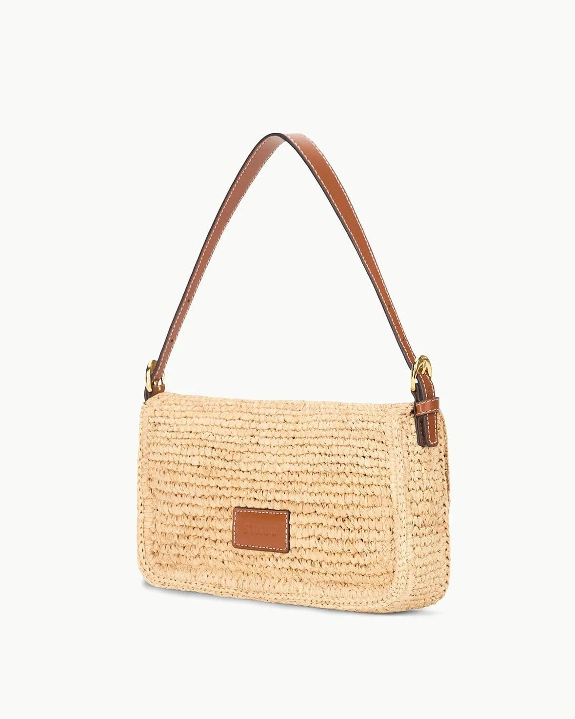 Staud Harlow Raffia Bag | Natural Tan