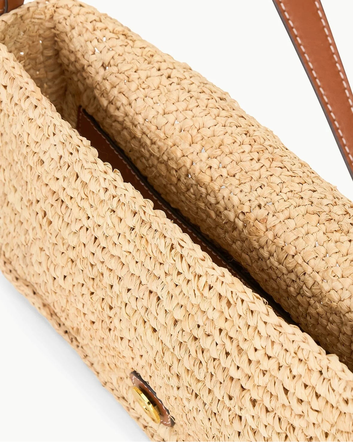 Staud Harlow Raffia Bag | Natural Tan