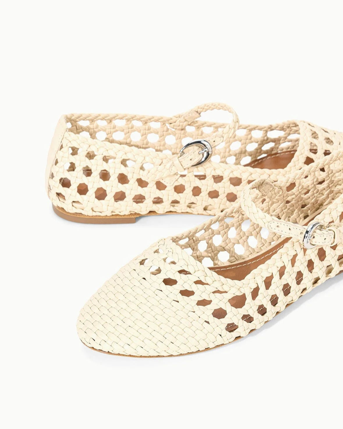 Staud Nell Mary Jane Flat | Cream
