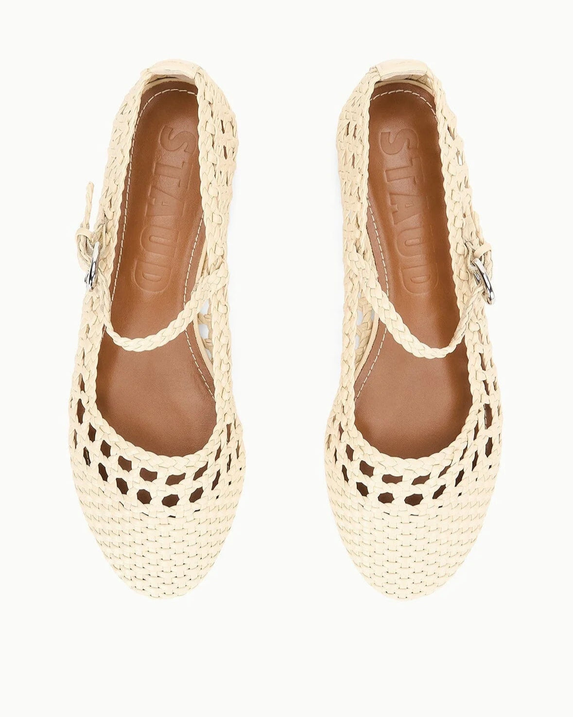 Staud Nell Mary Jane Flat | Cream