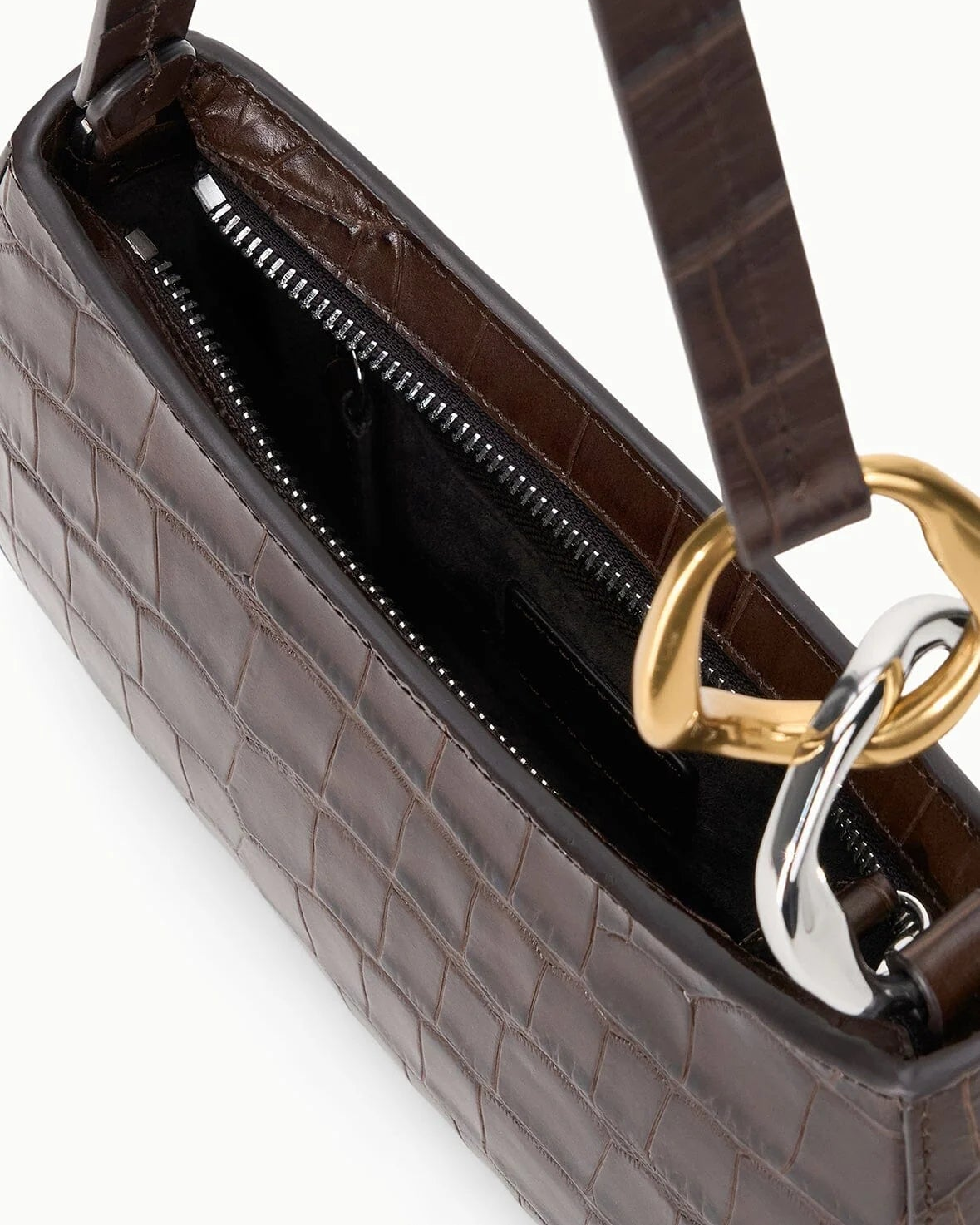 Staud Ollie Bag | Espresso Croco