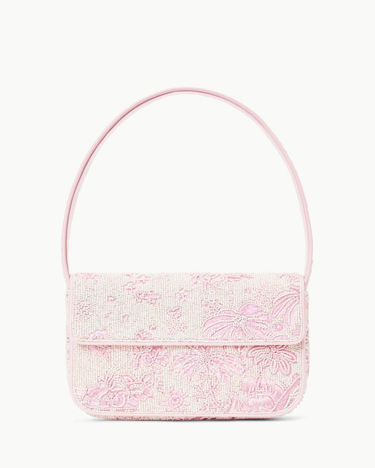 Staud Tommy Beaded Bag | Ivory Cherry Blossom Toile