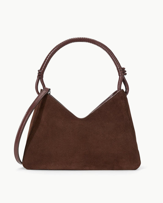 Staud Valerie Shoulder Bag | Mahogany Suede