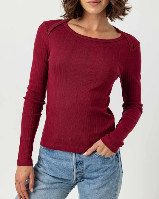 Sundays Pointelle Sam Tee | Syrah