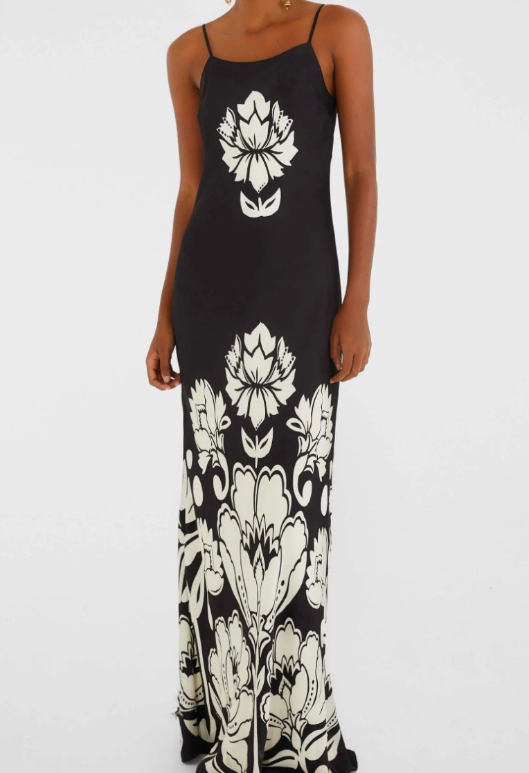 Farm Rio Floral Arabesque Maxi Slipdress