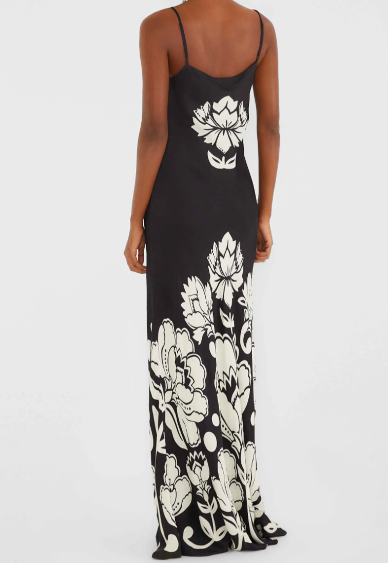 Farm Rio Floral Arabesque Maxi Slipdress