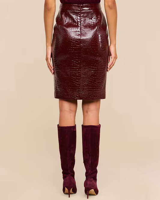 L'Agence Violetta Vegan Leather Skirt