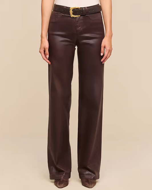 L'Agence Clayton Coated Wide-Leg Jean