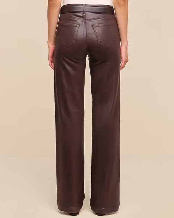 L'Agence Clayton Coated Wide-Leg Jean