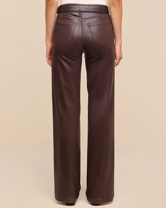 L'Agence Clayton Coated Wide-Leg Jean