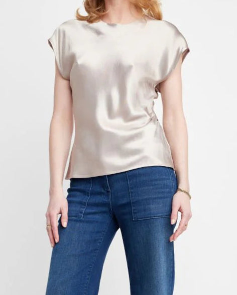 Self Contrast Skyler Bias Tee | Seasame