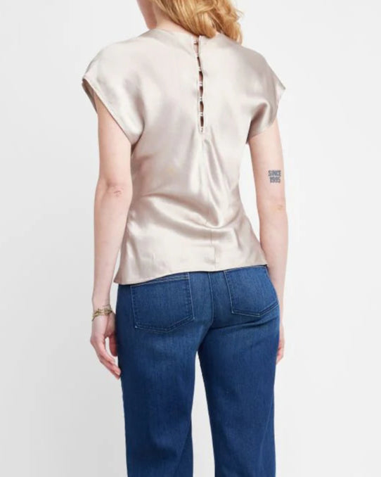 Self Contrast Skyler Bias Tee | Seasame