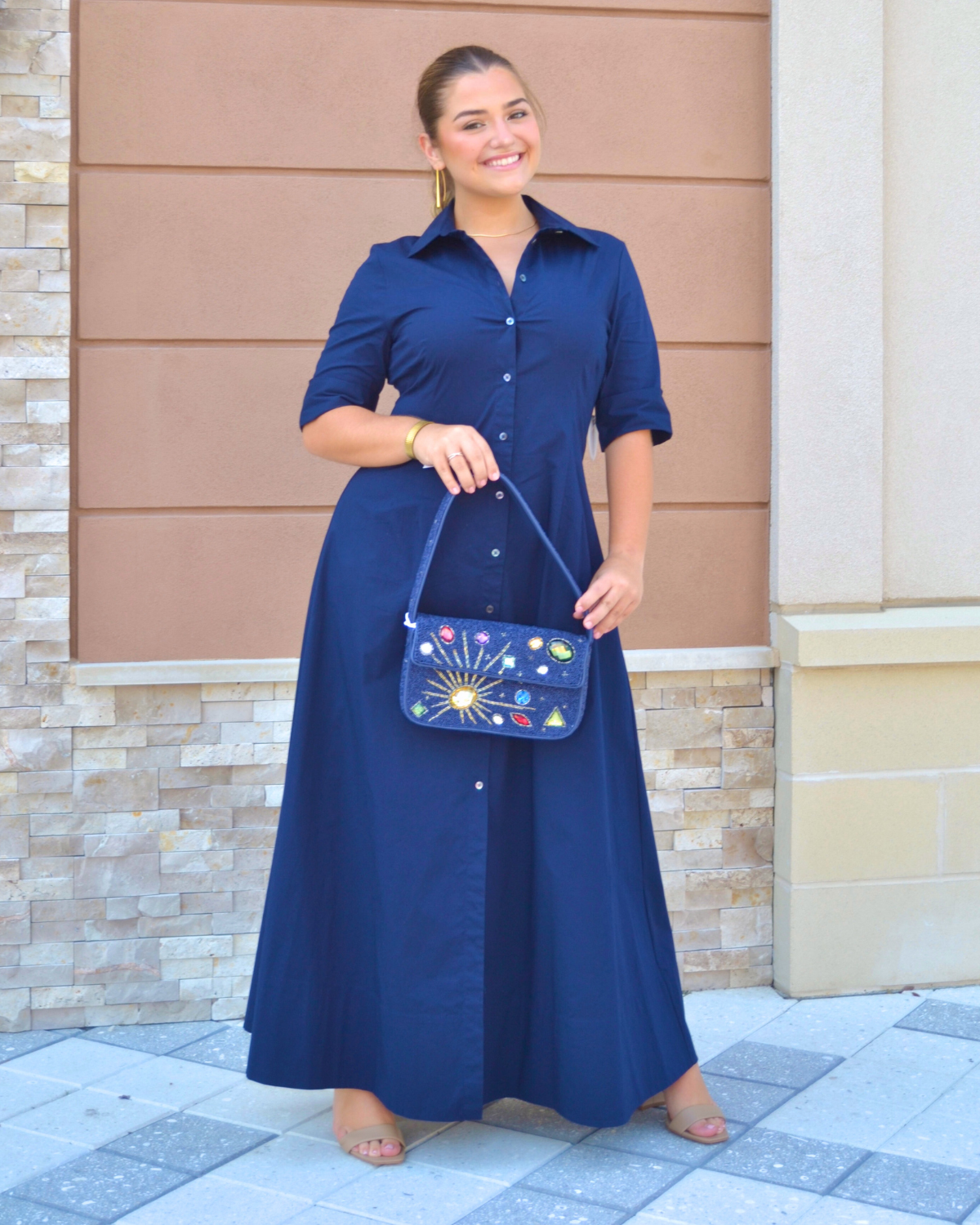 Staud Joan Maxi Dress | Navy