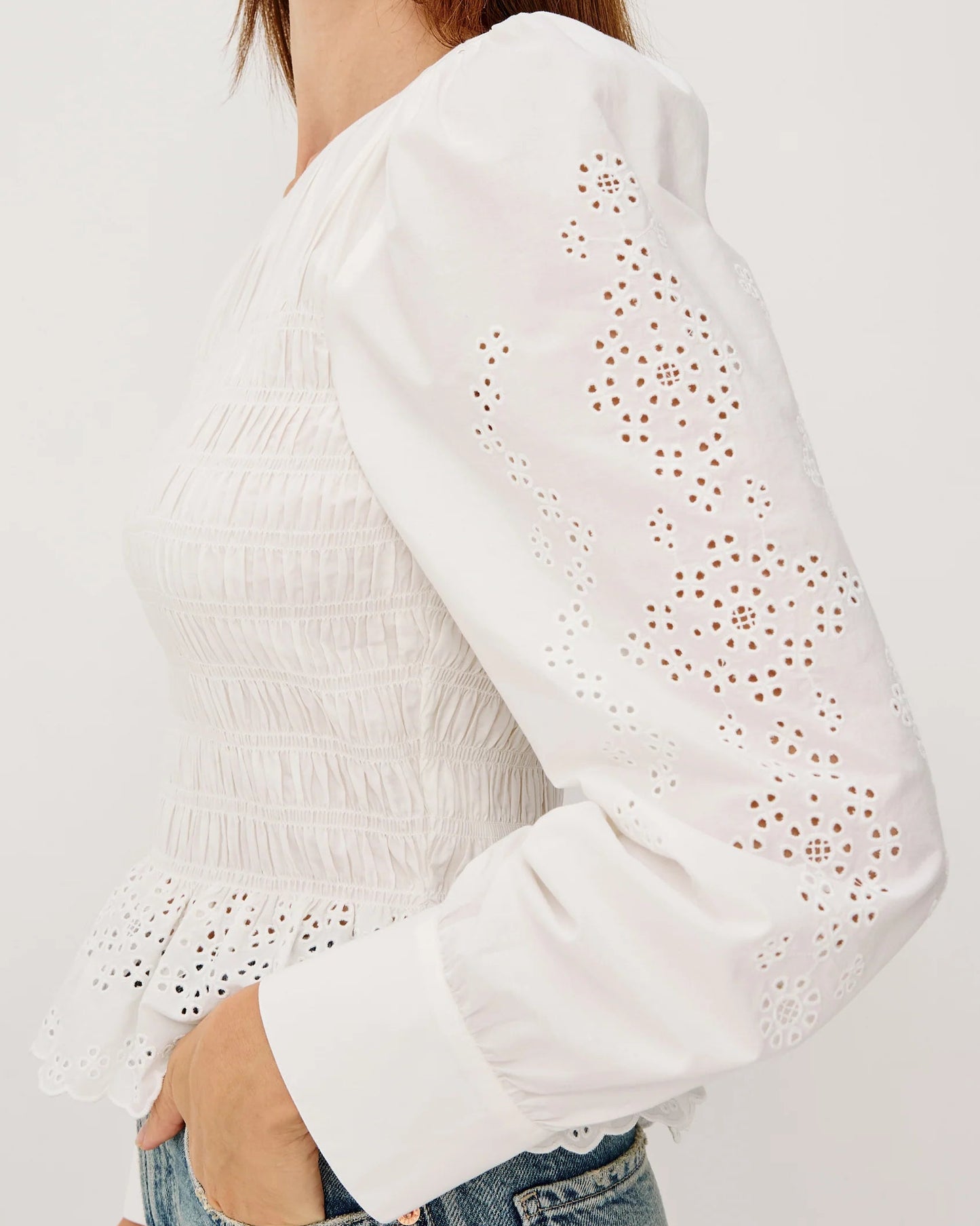 Rails Tabi Top | White Embroidery