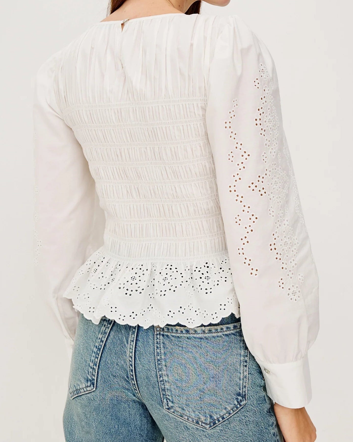 Rails Tabi Top | White Embroidery