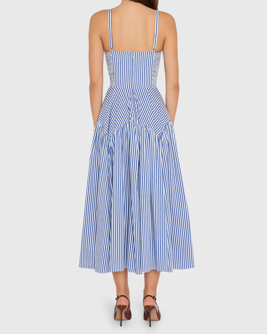 Amanda Uprichard Spencer Midi Dress | Bayhaven Stripe