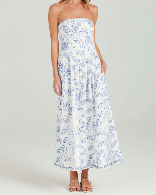 Sundays Dune Dress | Azure Bloom Print