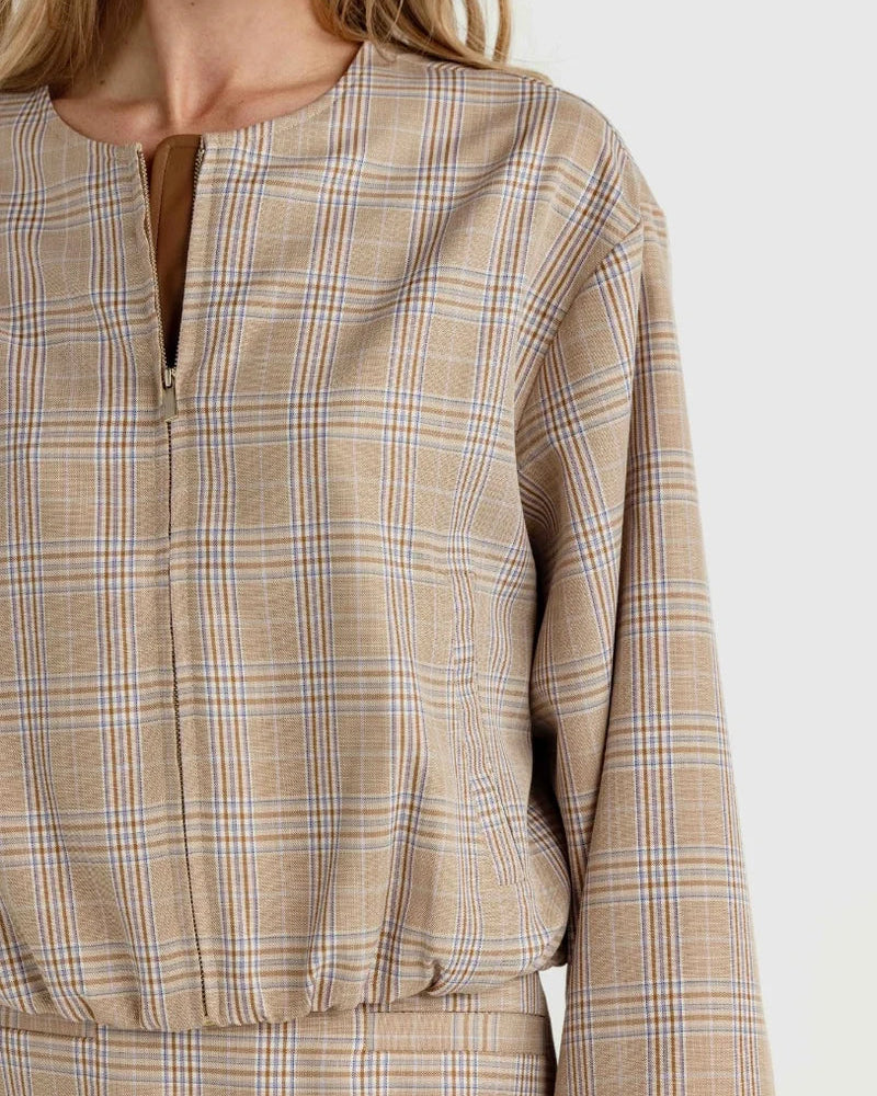 Sundays Iris Jacket | Heather Plaid