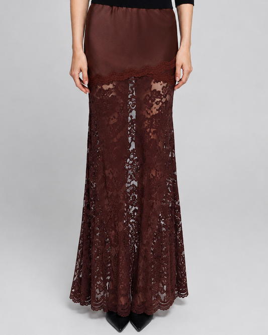 Generation Love Perrine Lace Combo Satin Skirt