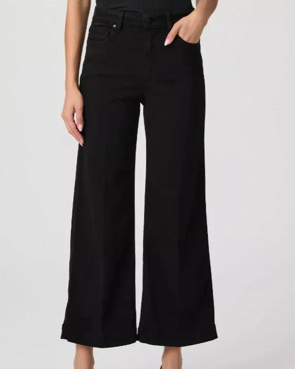 Paige Anessa Wide Leg Jean | Black Shadow