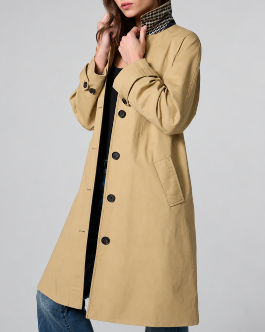 Liverpool Raglan Sleeve Trench Coat | Croissant