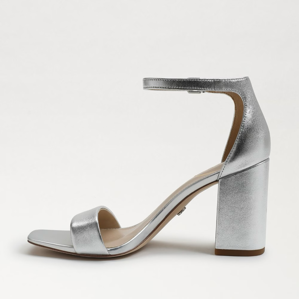 Sam Edelman Daniella Block Heel Sandal Silver